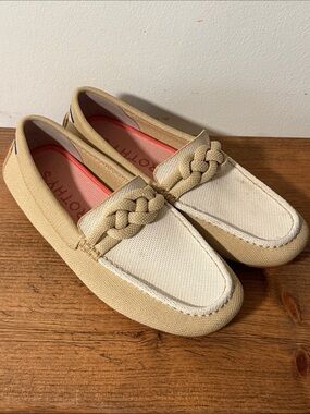 Rothy's Two-Tone Braided Loafers - Cream & Tan